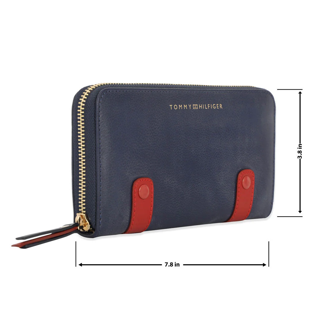 Tommy Hilfiger Omaha Women's Genuine Leather Wallet-Red - Image 9