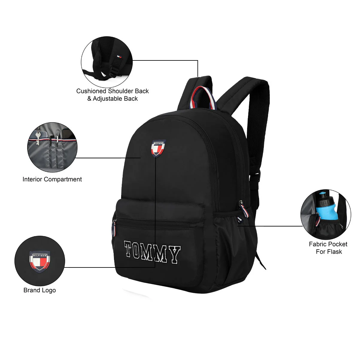 Tommy Hilfiger Ottoman Non Laptop Backpack - Image 4