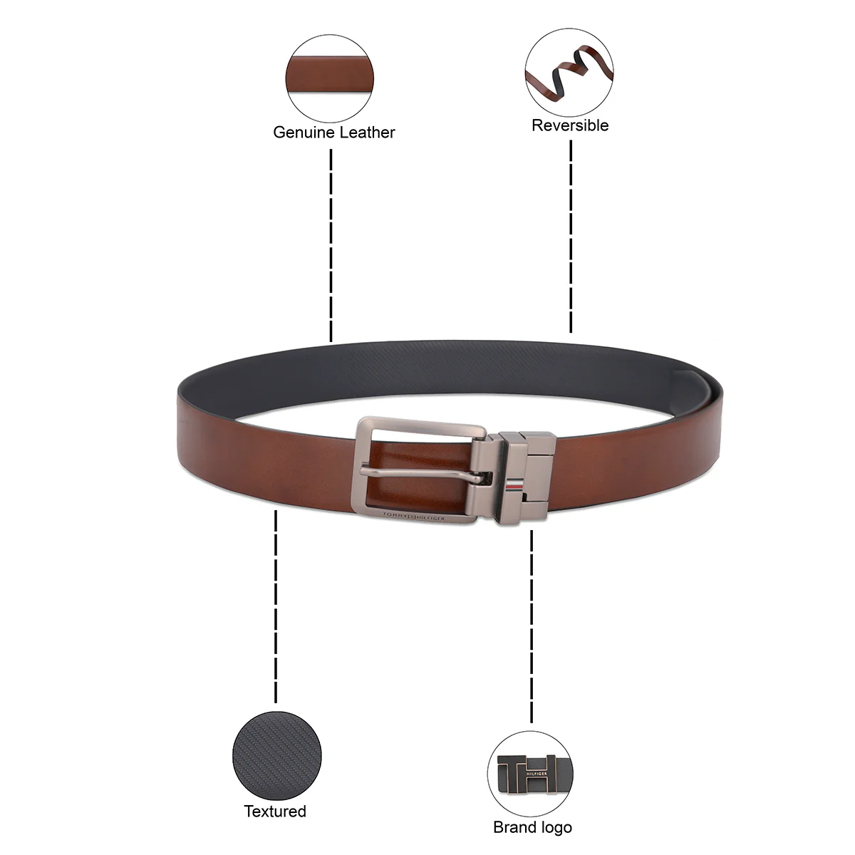 Tommy Hilfiger Pegville Men's Reversible Belt - Image 12