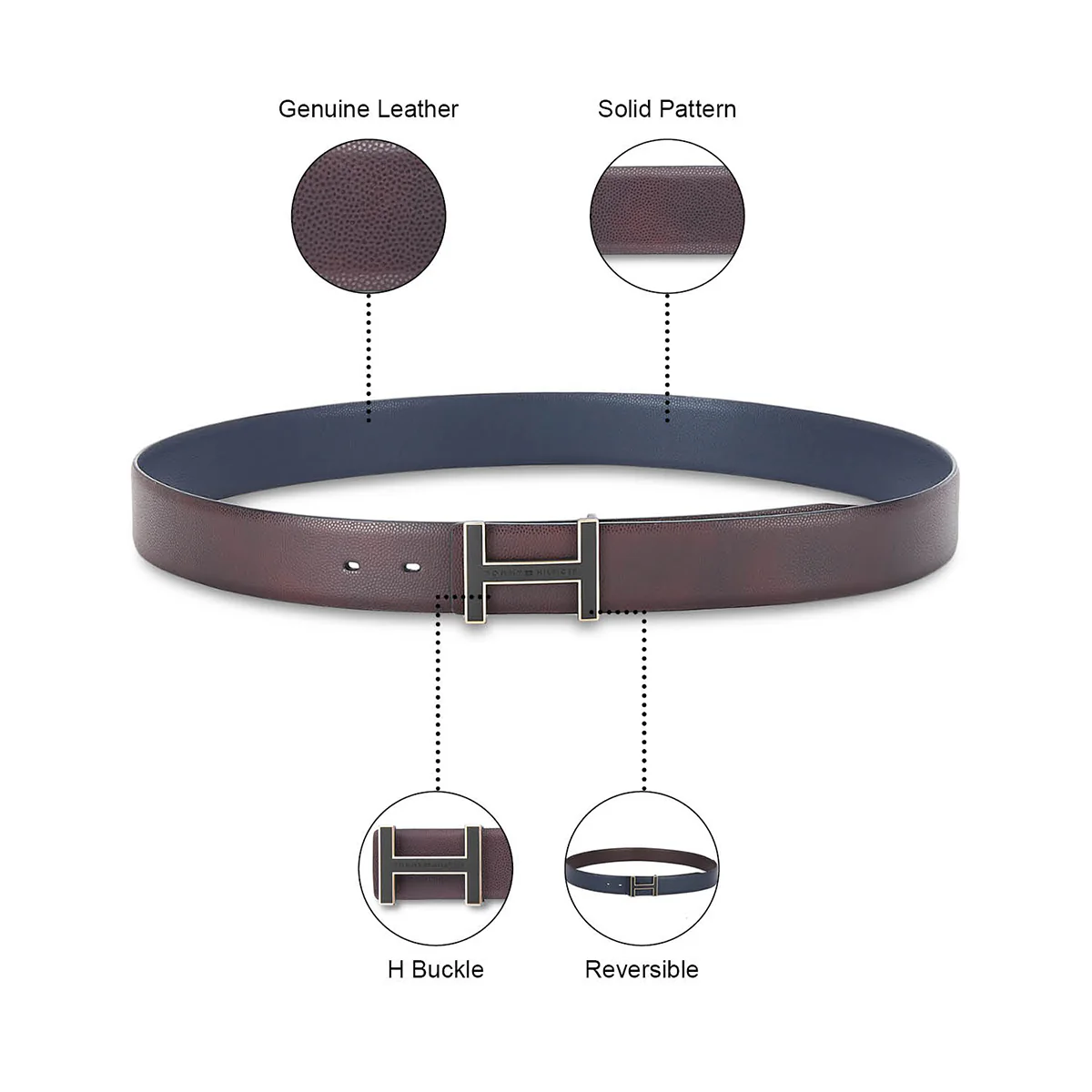 Tommy Hilfiger Randers Men's Reversible Leather Belt - Image 11