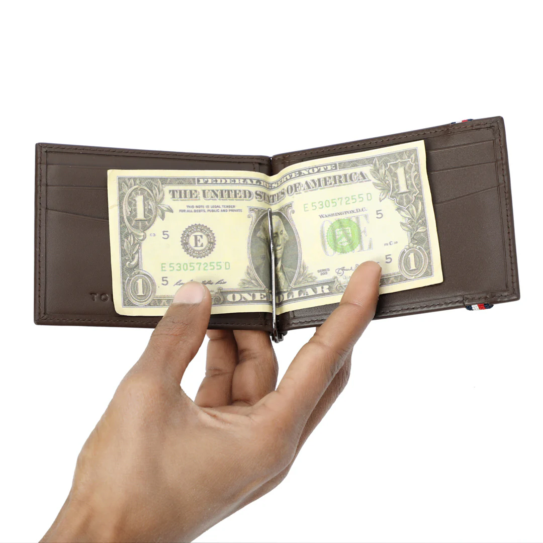 Tommy Hilfiger Reich Men's Leather Money Clip Wallet - Image 13
