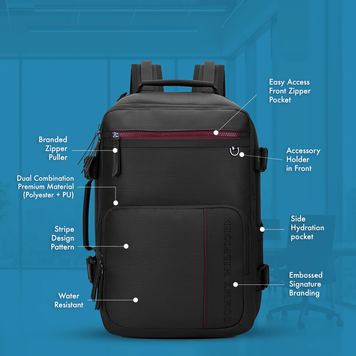 Tommy Hilfiger Roava Non Laptop Backpack - Image 3