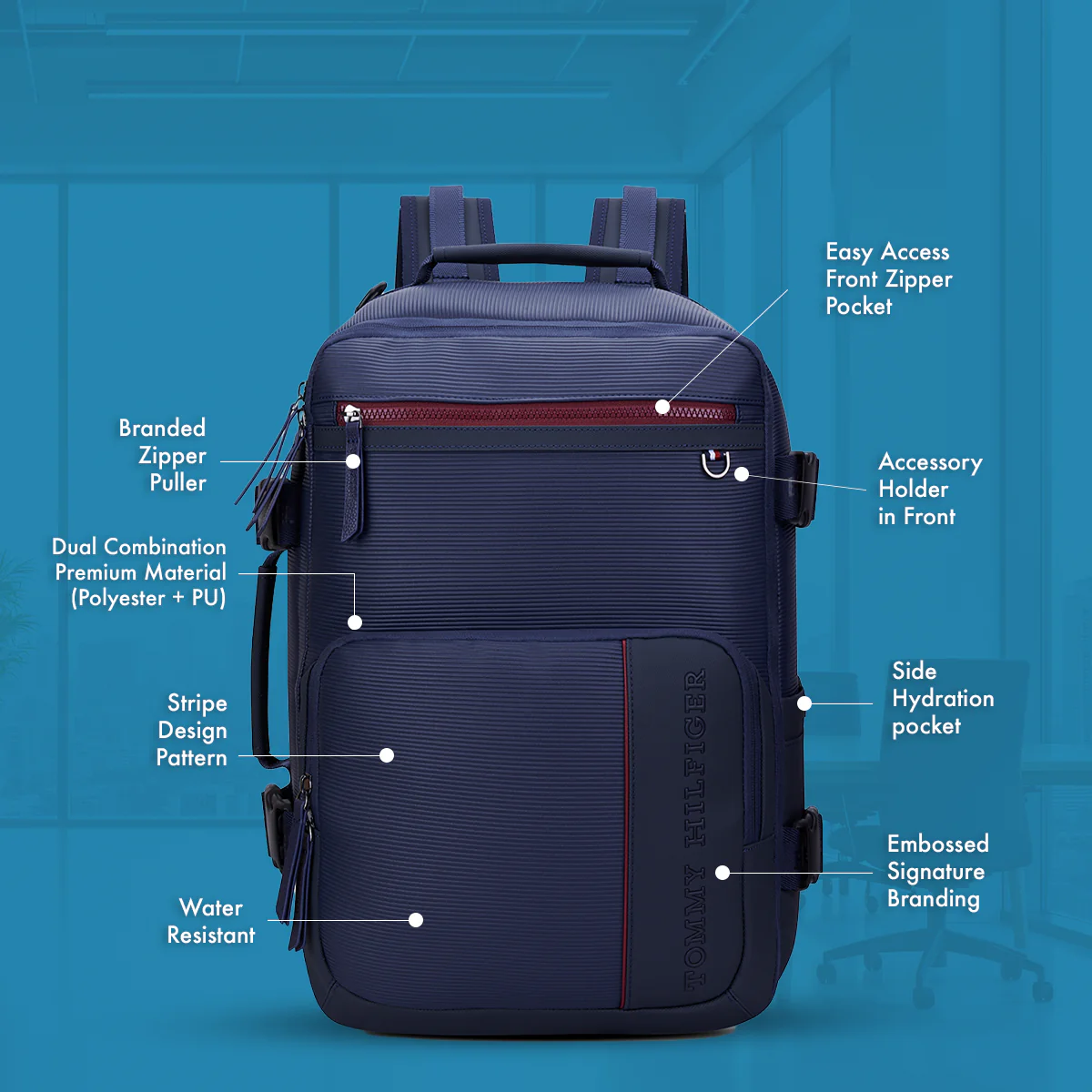 Tommy Hilfiger Roava Non Laptop Backpack - Image 3