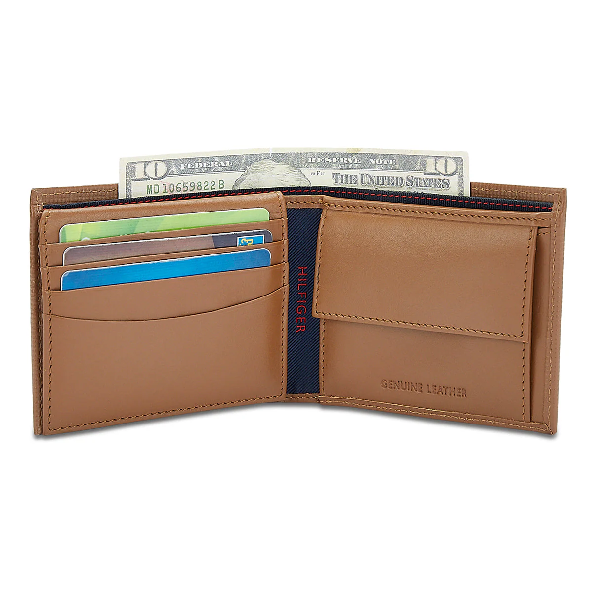 Tommy Hilfiger Romont Plus Men's slim fold Leather Global Coin Wallet-Navy - Image 13