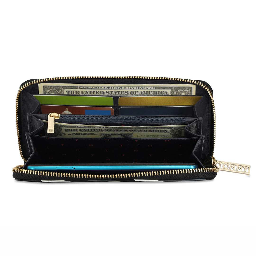 Tommy Hilfiger Rosa Women's Leather Zip Around Wallet-Navy - Image 14