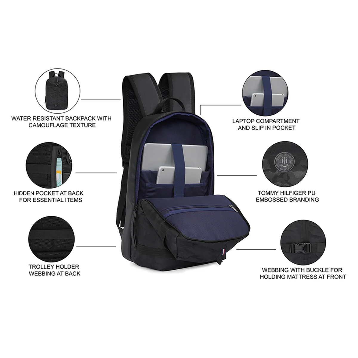 Tommy Hilfiger Sawyer Laptop Backpack - Image 4