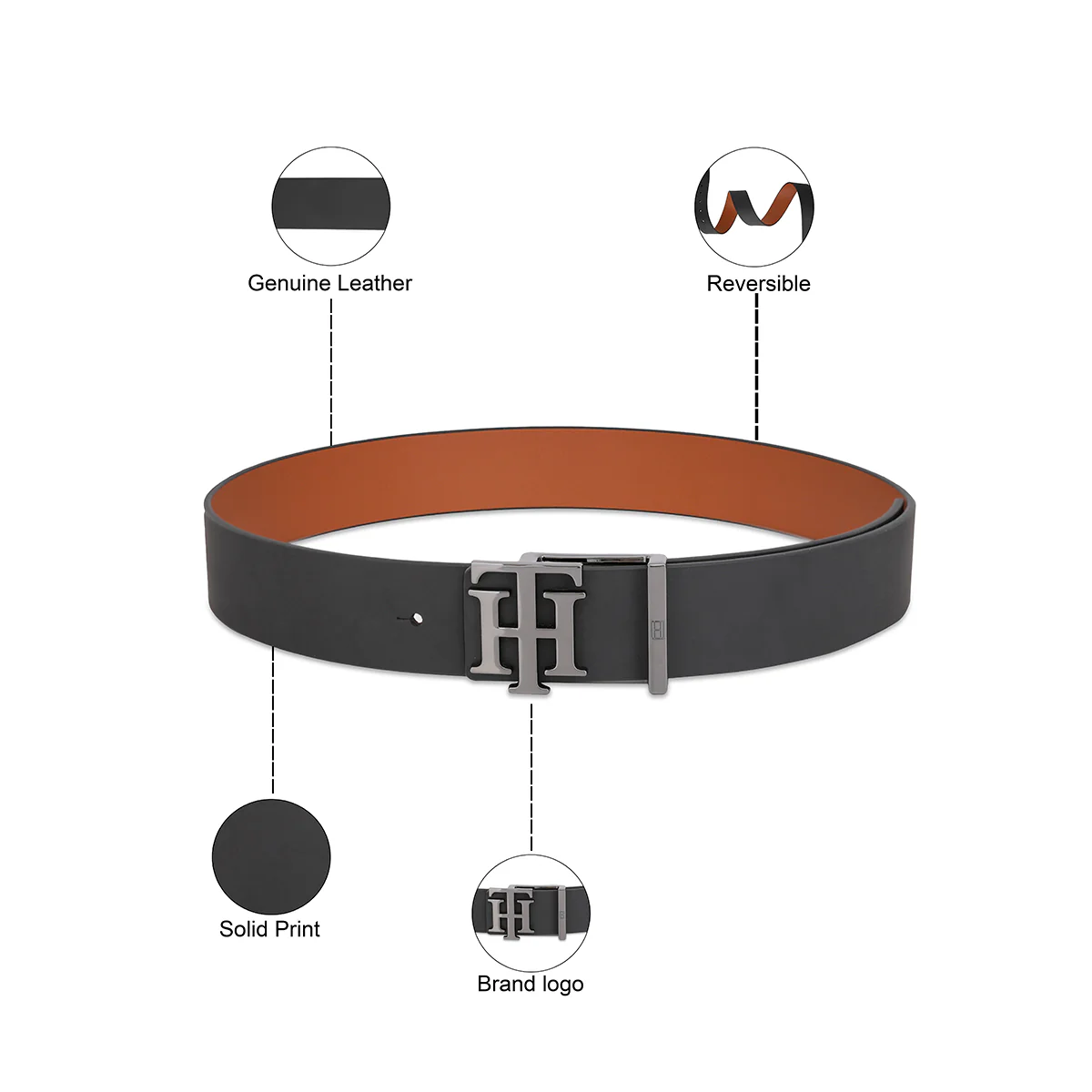 Tommy Hilfiger Simsbury Men's Reversible Belt - Image 4
