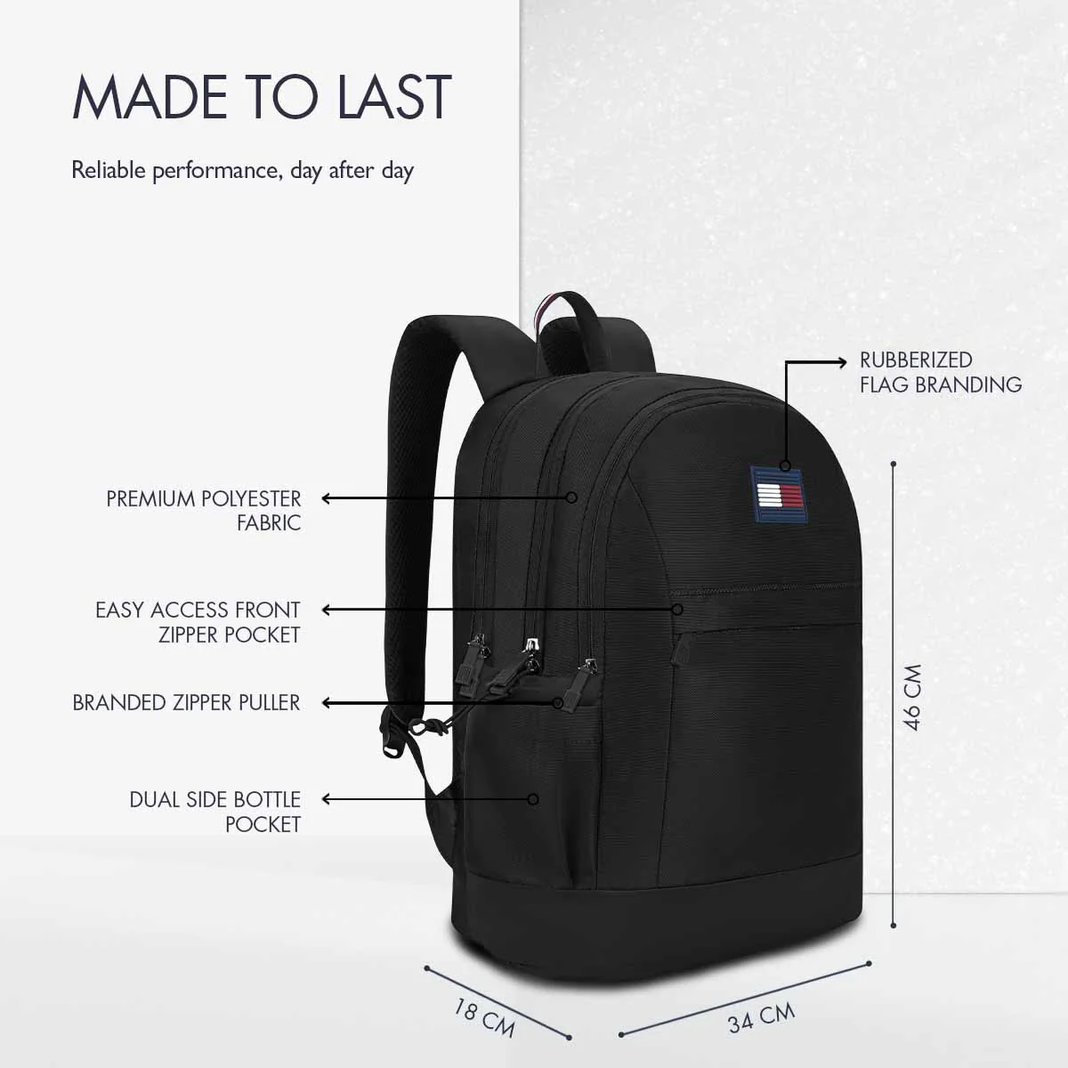 Tommy Hilfiger Stud Non Laptop Backpack - Image 3