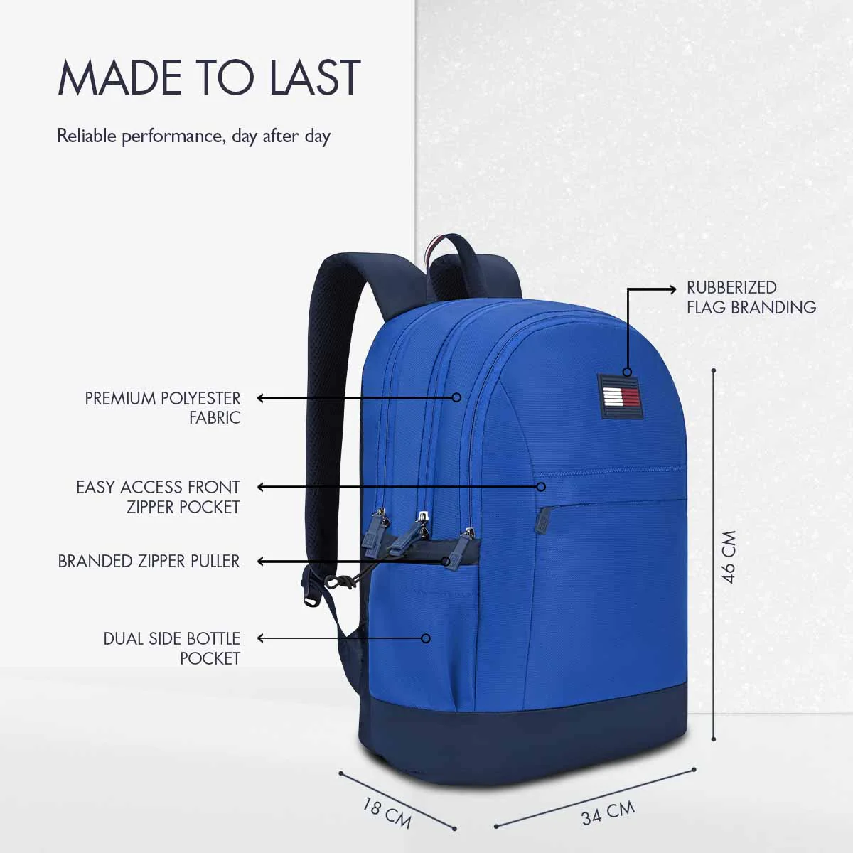 Tommy Hilfiger Stud Non Laptop Backpack - Image 3