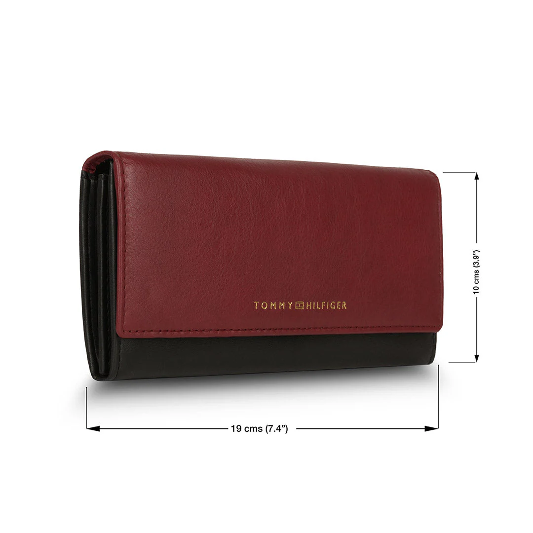 Tommy Hilfiger Taliyah Women's Leather Flap Wallet-Grey - Image 21