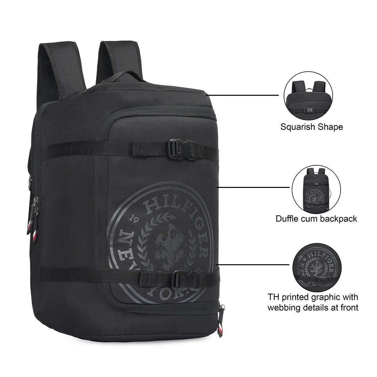 Tommy Hilfiger Apache Duffle Cum Backpack - Image 4