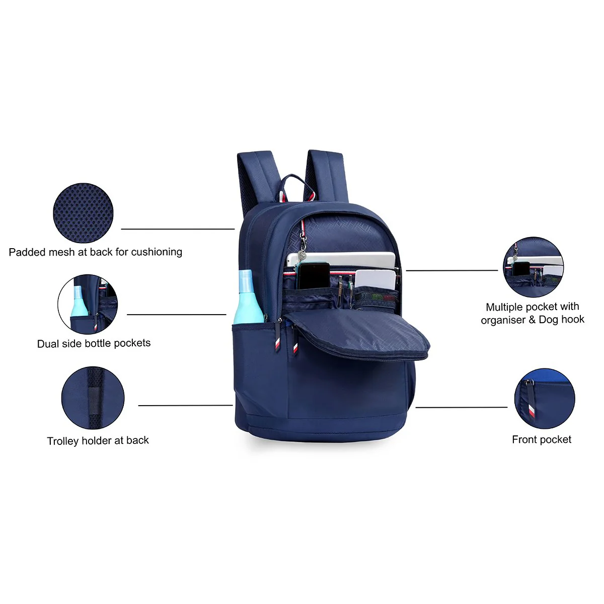Tommy Hilfiger Ceaser Laptop Backpack - Image 4