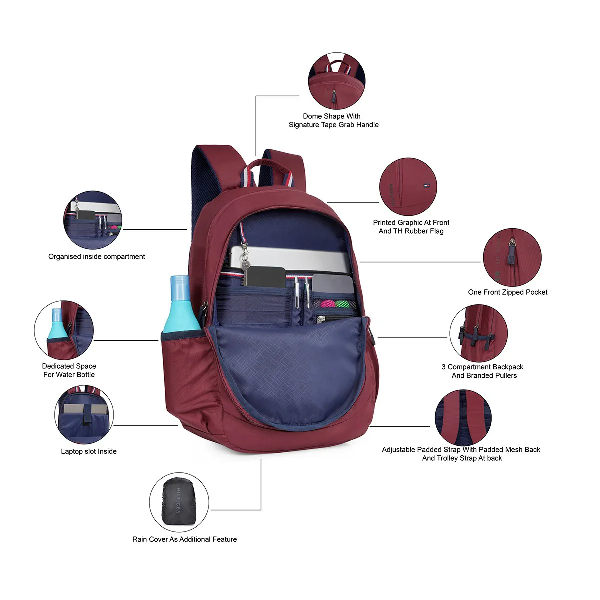 Tommy Hilfiger Lebron Laptop Backpack - Image 4