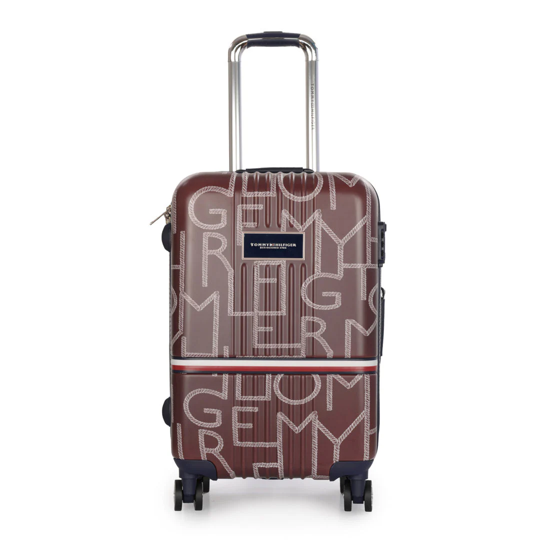 Tommy Hilfiger Twister Unisex Hard Luggage Set of 2 Brown (Mid + Cargo) - Image 3