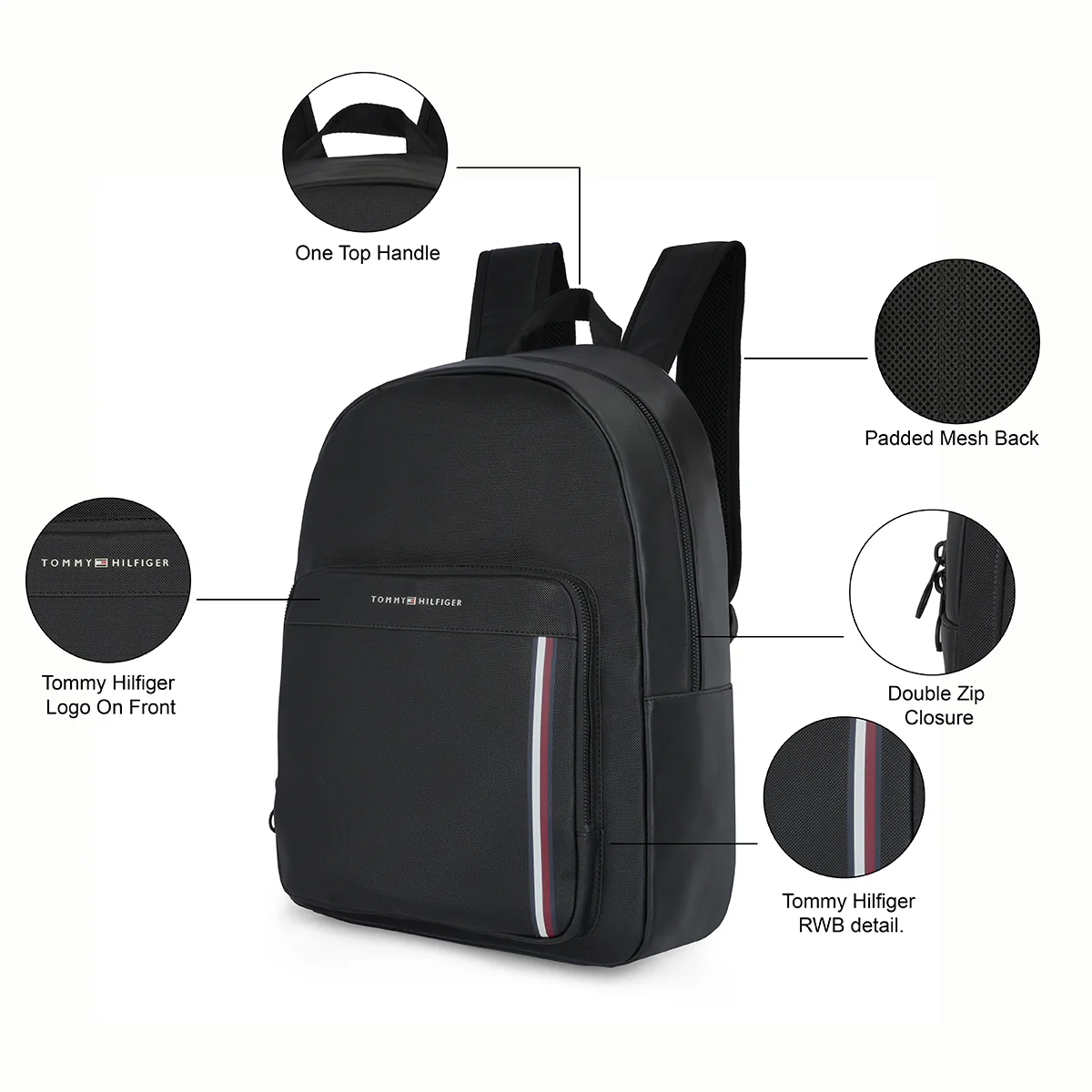 Tommy Hilfiger Premium Leather Line Wigan Backpack - Image 4
