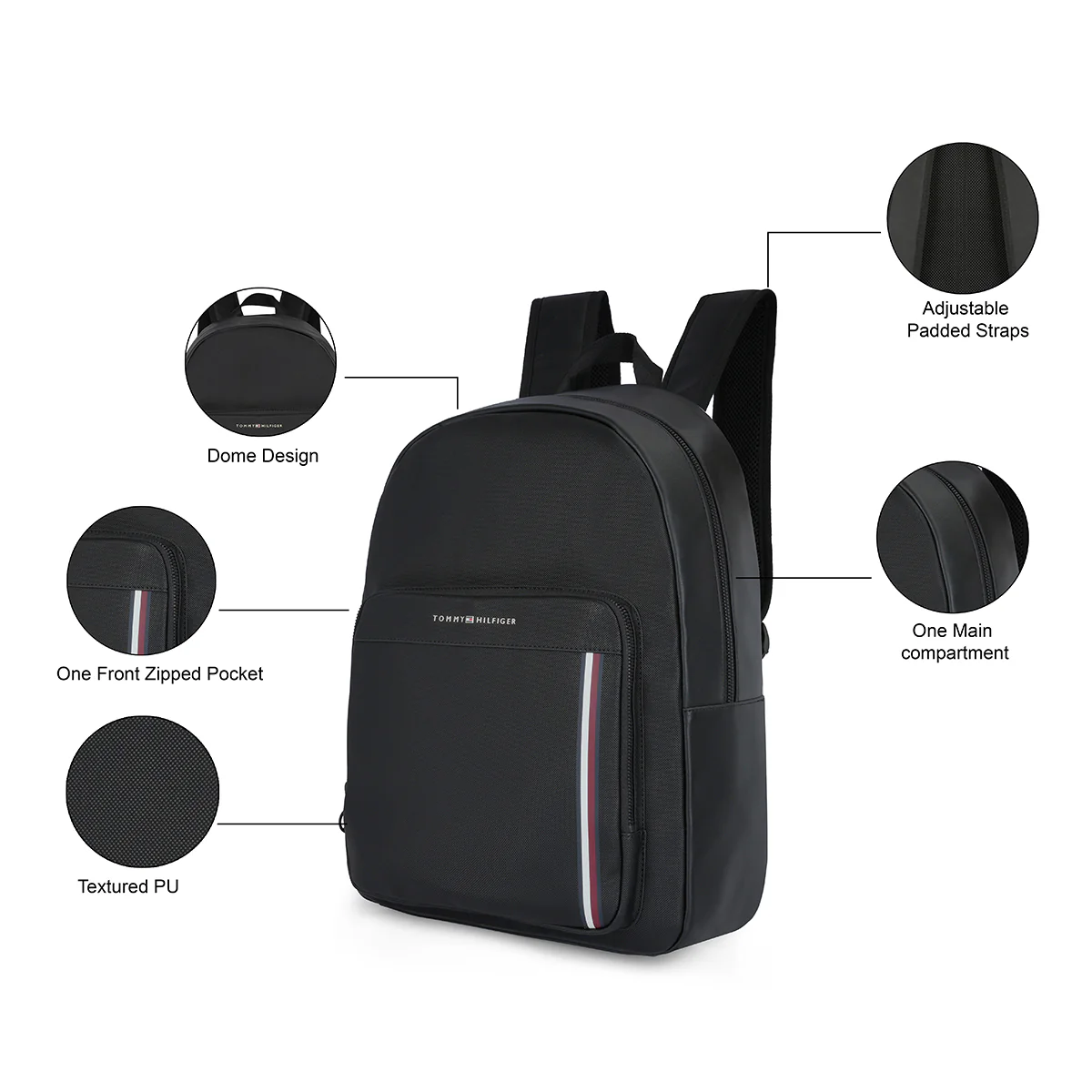 Tommy Hilfiger Premium Leather Line Wigan Backpack - Image 5