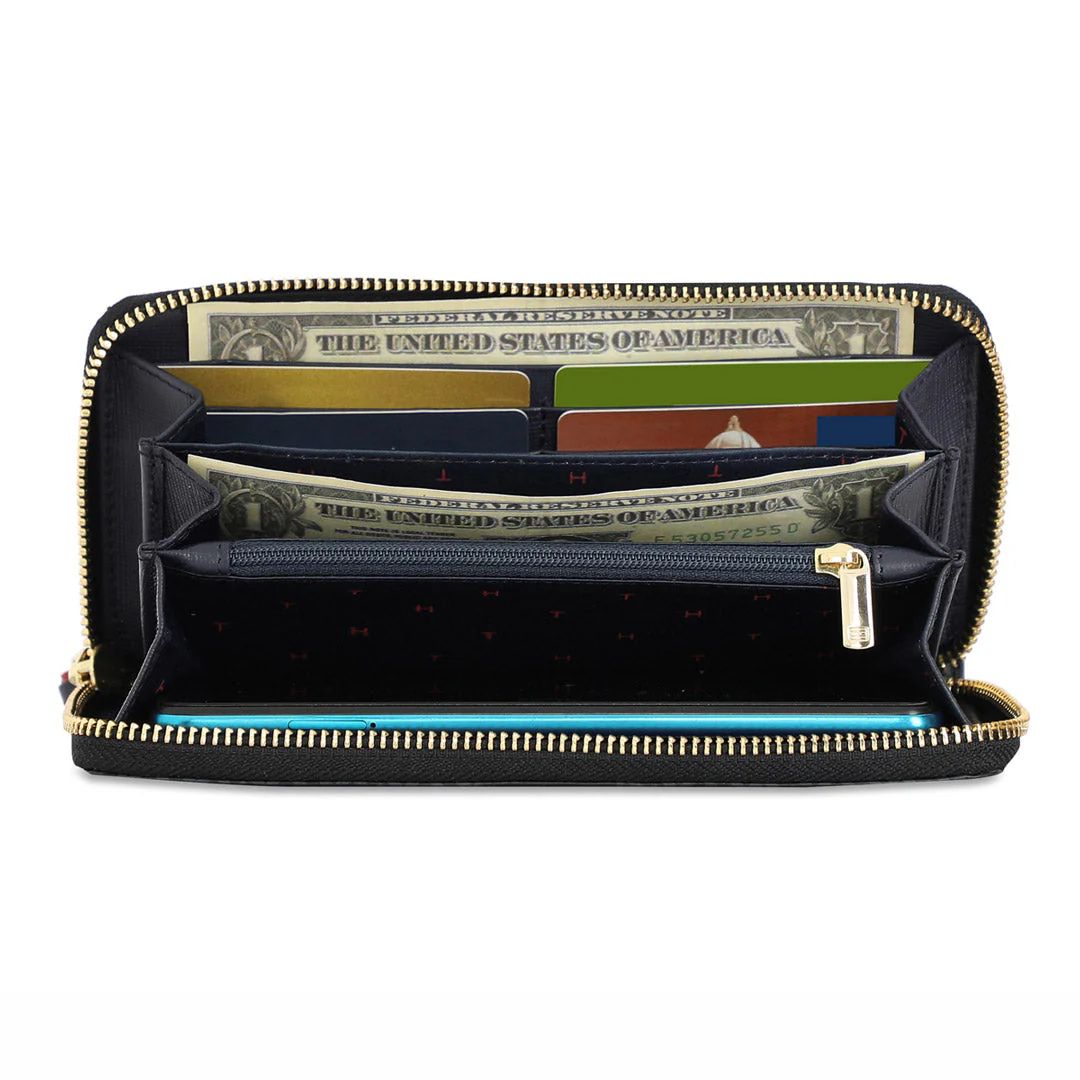 Tommy Hilfiger Yaritza Women's Leather Zip Around Wallet - Image 21