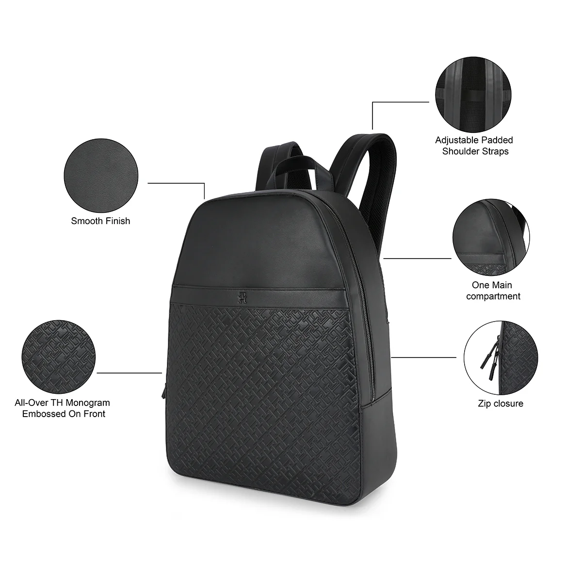 Tommy Hilfiger Premium Leather Line Zenica Backpack - Image 4