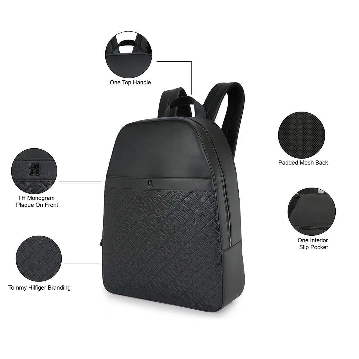 Tommy Hilfiger Premium Leather Line Zenica Backpack - Image 5