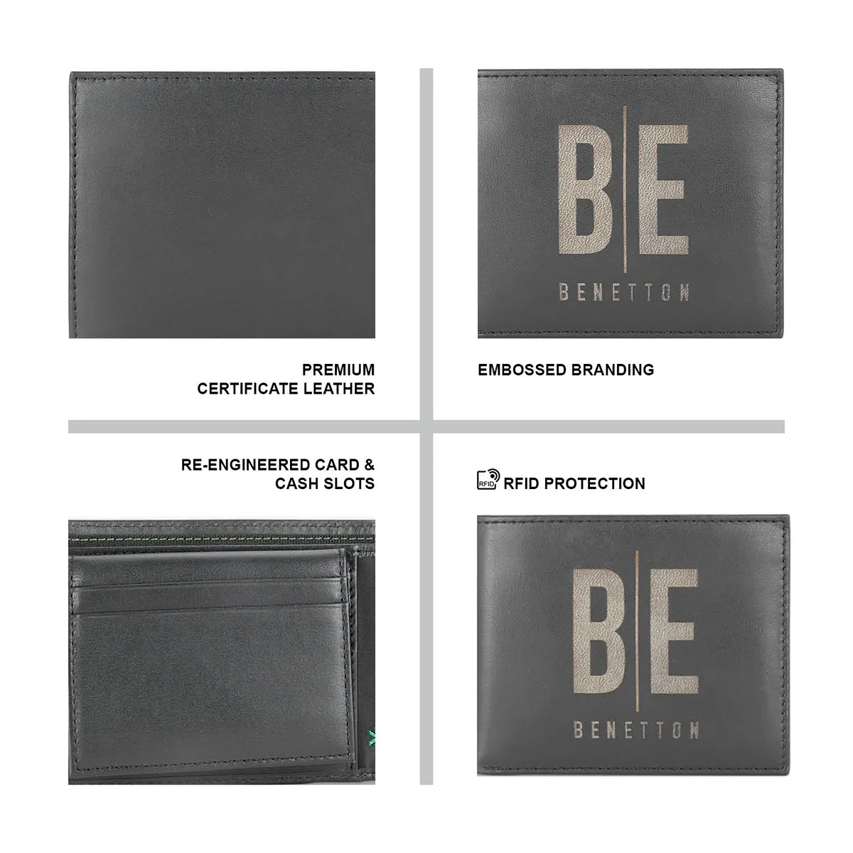 United Colors of Benetton Ackley Men's Leather Passcase Wallet - Image 4