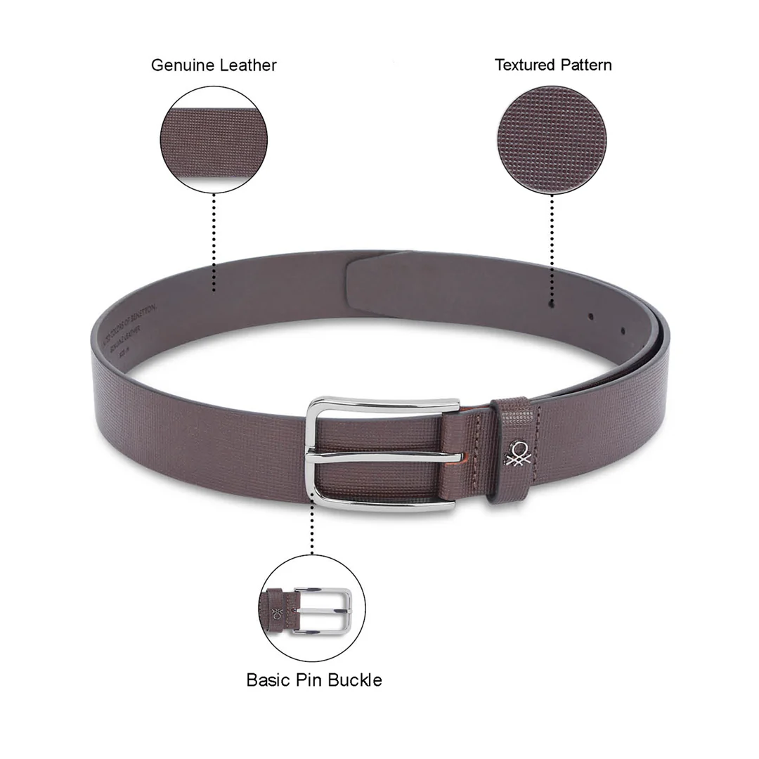 United Colors of Benetton Adriano Men's Non-reversible Leather Belt - Image 4