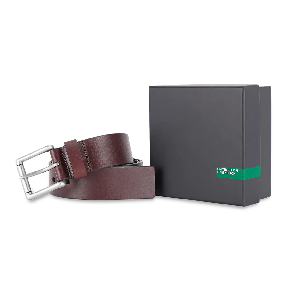 United Colors of Benetton Agostino Men's Non- Reversible Leather Belt - Image 6