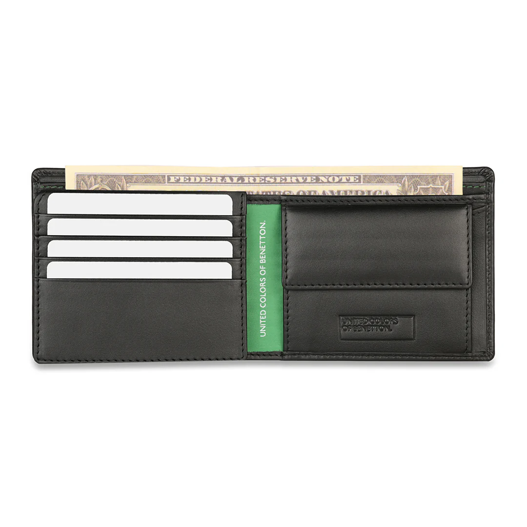 United Colors of Benetton Anzio Men's Leather Multi Card Coin Wallet - Image 5