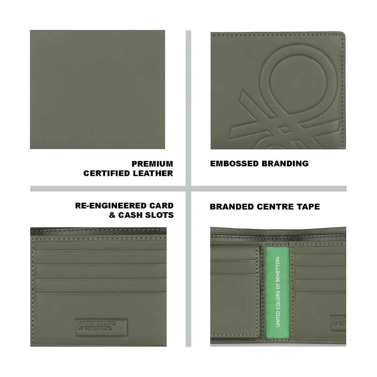 United Colors of Benetton Anzio Men's Leather Passcase Wallet - Image 4