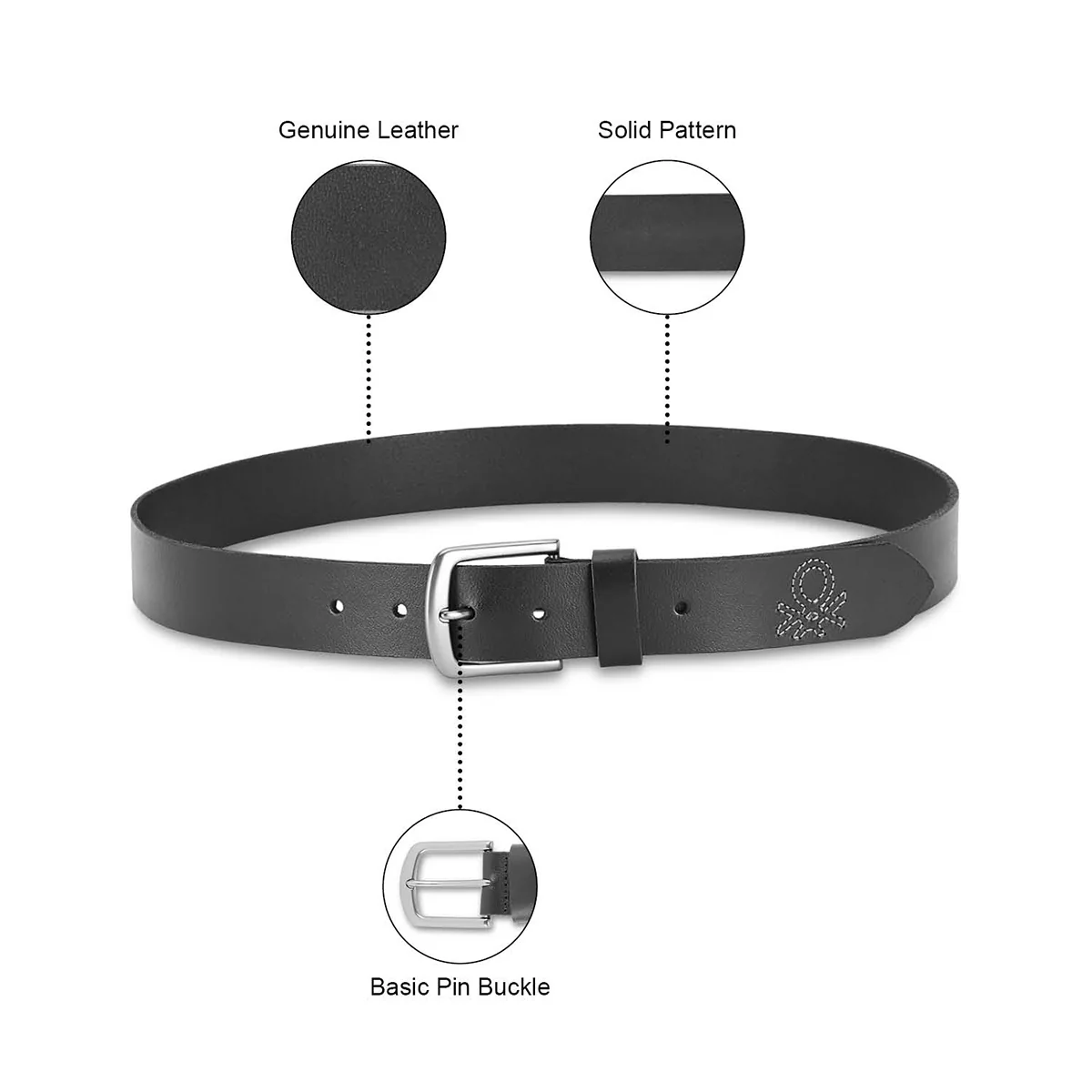 United Colors of Benetton Bradano Men's Non-Reversible Leather Belt - Image 4