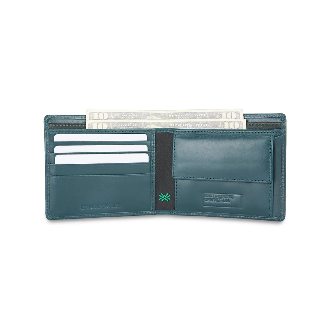 United Colors of Benetton Bron Men's Leather Global Coin Wallet - Image 5
