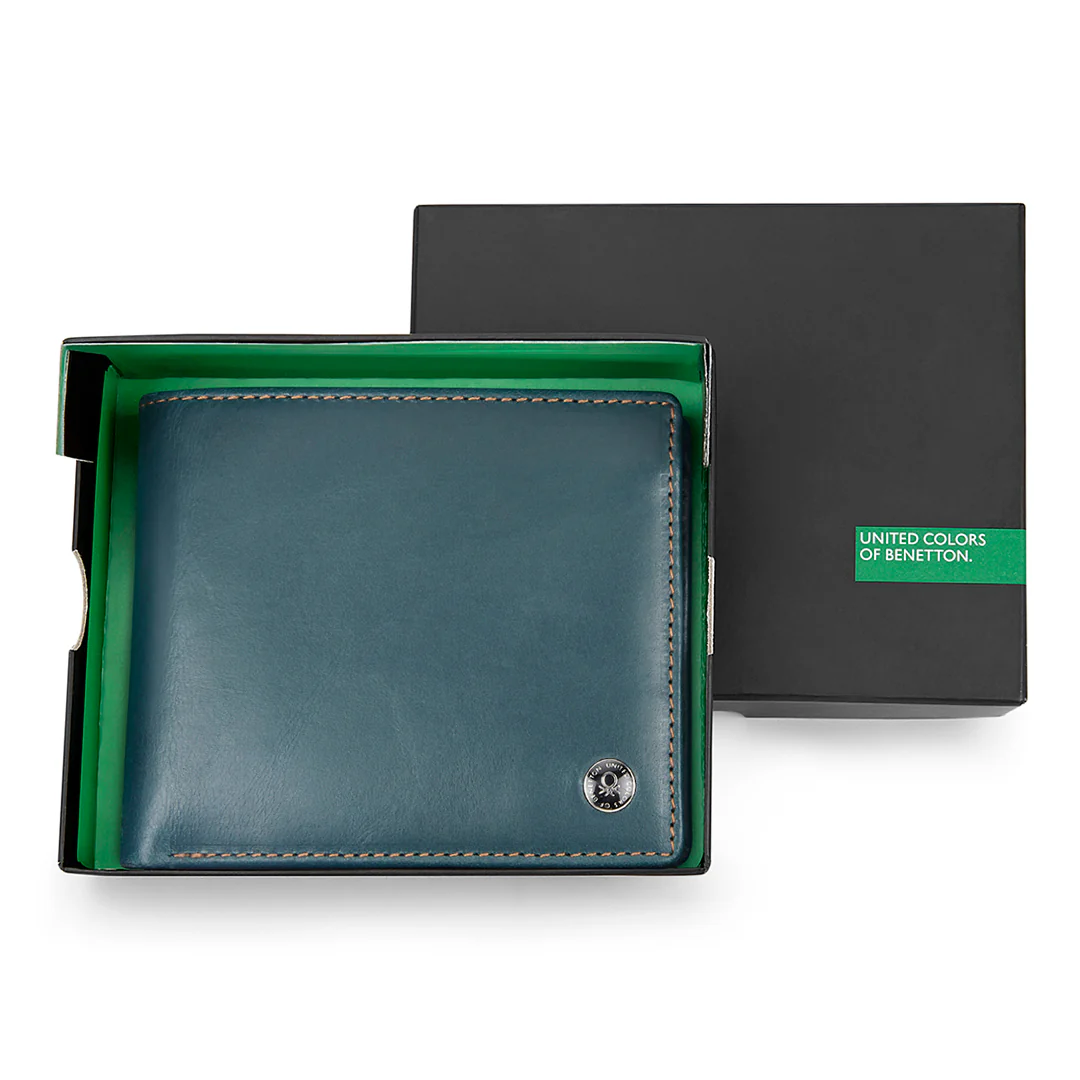 United Colors of Benetton Bron Men's Leather Global Coin Wallet - Image 7