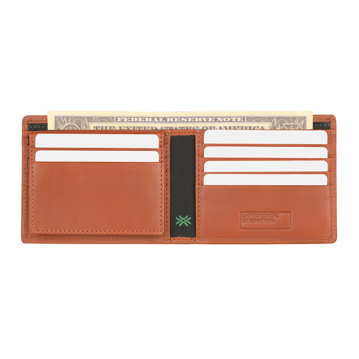 United Colors of Benetton Bron Men's Leather Passcase Wallet - Image 8