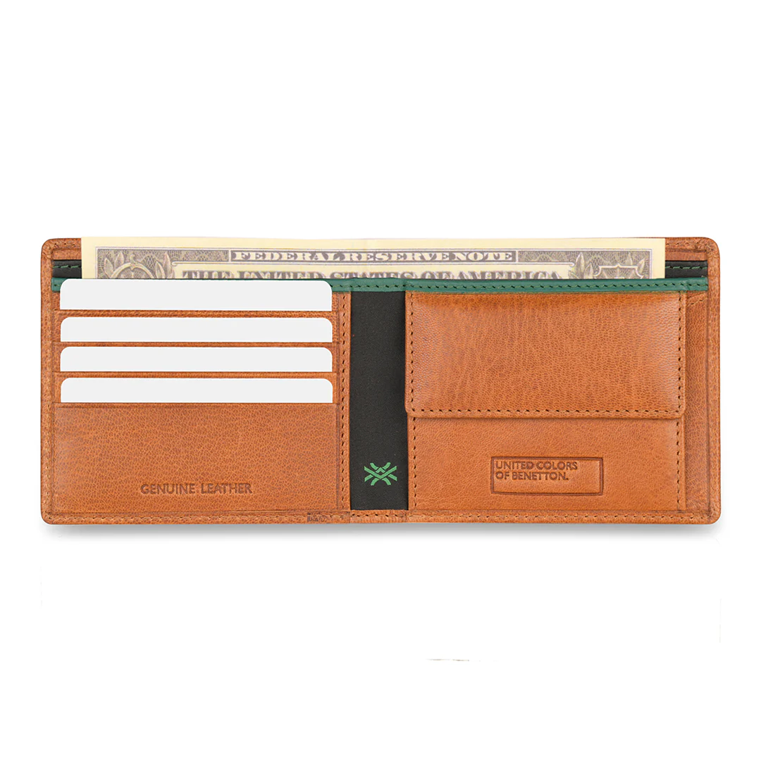 United Colors of Benetton Camrin Men's Leather Global Coin Wallet - Image 5