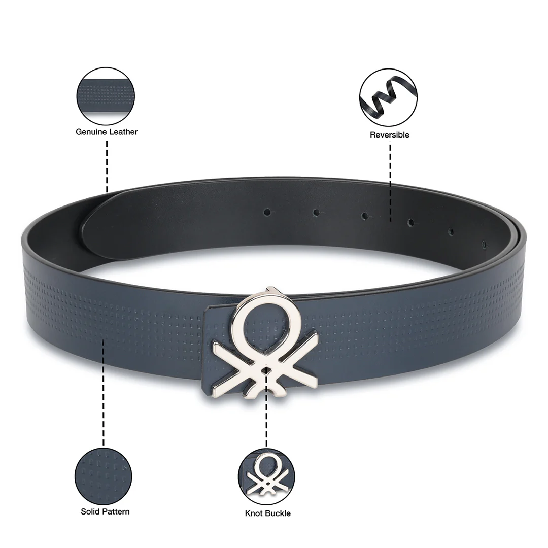 United Colors of Benetton Castello Men's Leather Reversible Belt - Image 4