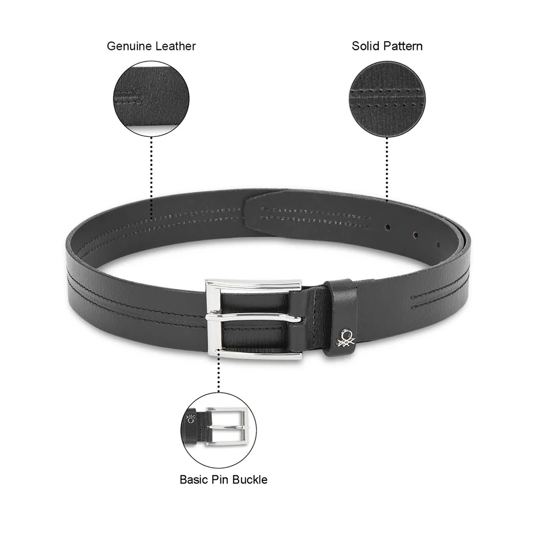 United Colors of Benetton Cavier Men's Leather Non Reversible Belt - Image 12