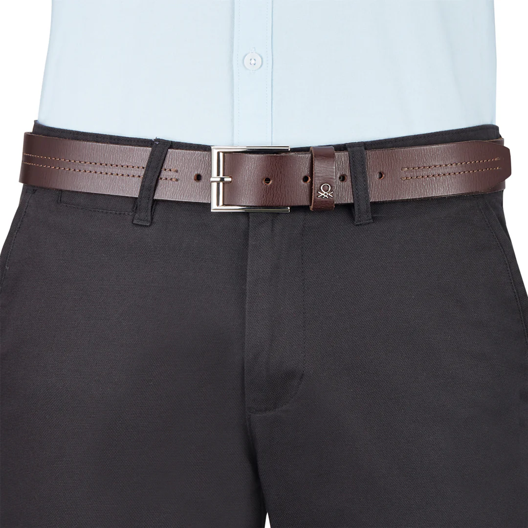 United Colors of Benetton Cavier Men's Leather Non Reversible Belt - Image 23