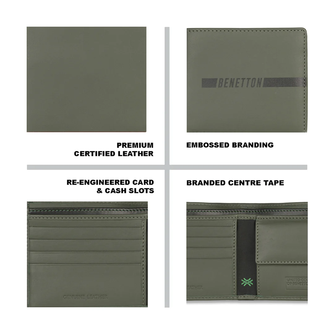 United Colors of Benetton Cloyd Men's Global Coin Leather Wallet - Image 12