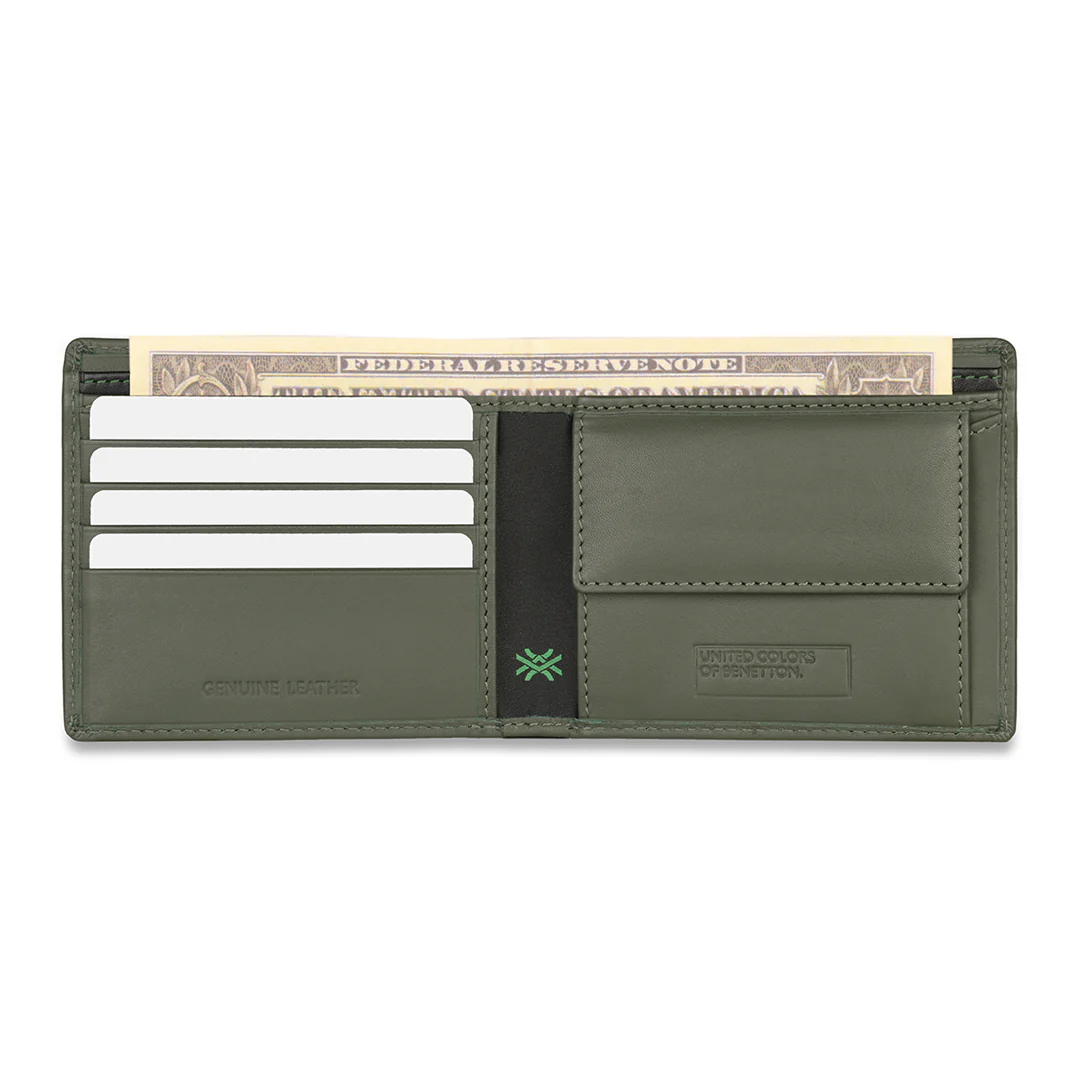 United Colors of Benetton Cloyd Men's Global Coin Leather Wallet - Image 13