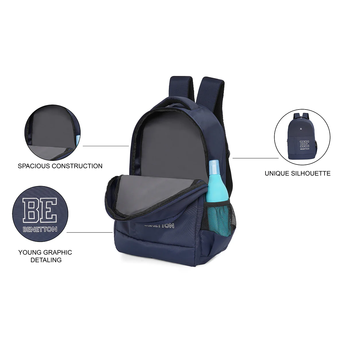 United Colors of Benetton Coppen Laptop Backpack - Image 4