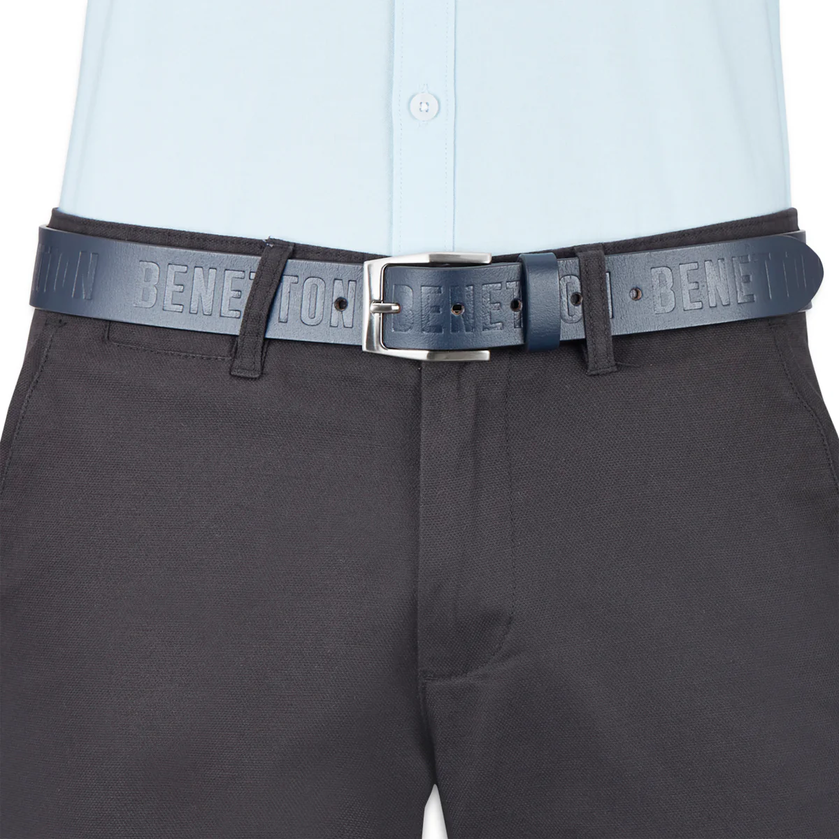United Colors of Benetton Costa Men's Leather Non-Reversible Belt - Image 12