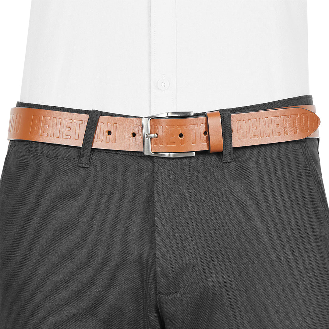 United Colors of Benetton Costa Men's Leather Non-Reversible Belt - Image 5