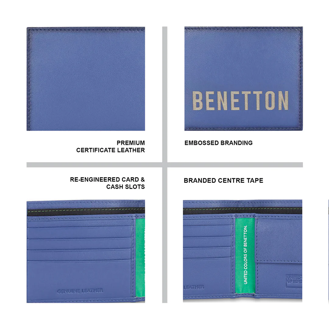 United Colors of Benetton Damek Men's Leather Global Coin Wallet - Image 4