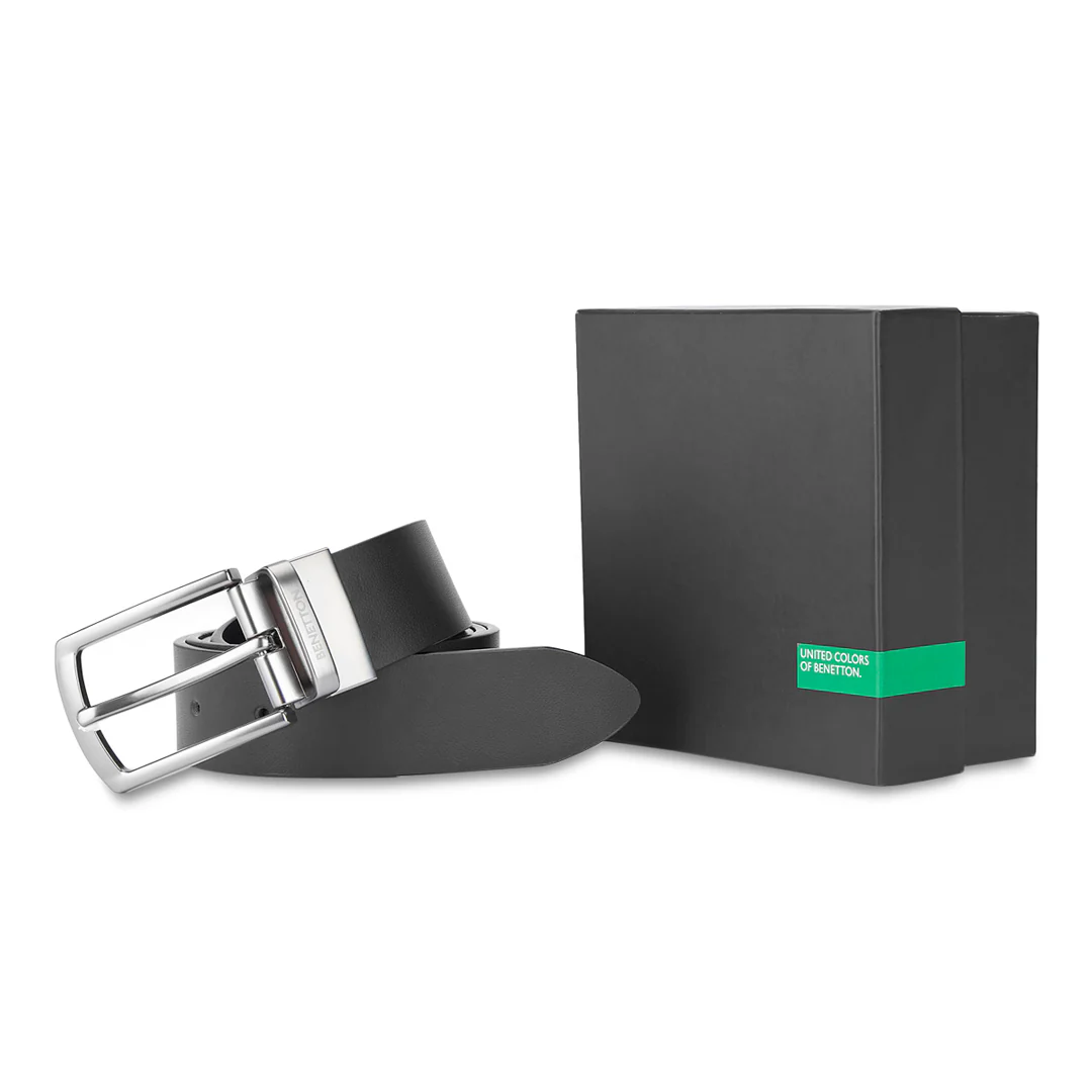 United Colors of Benetton Domenico Men's Leather Reversible Belt - Image 6