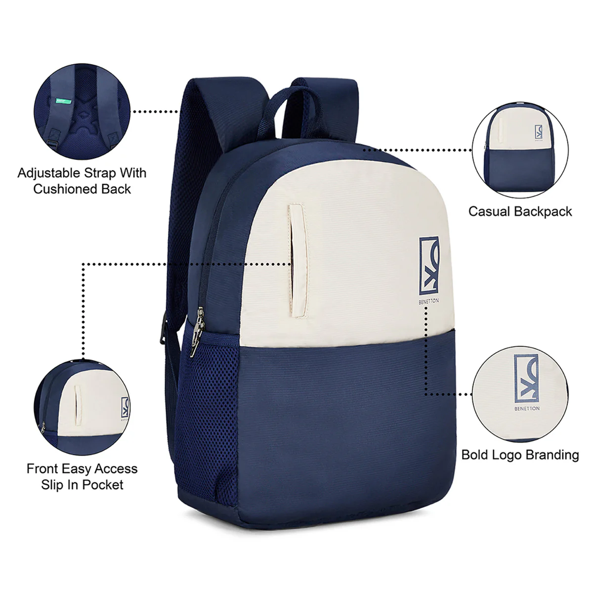 United Colors of Benetton Hemlock Non Laptop Backpack - Image 4