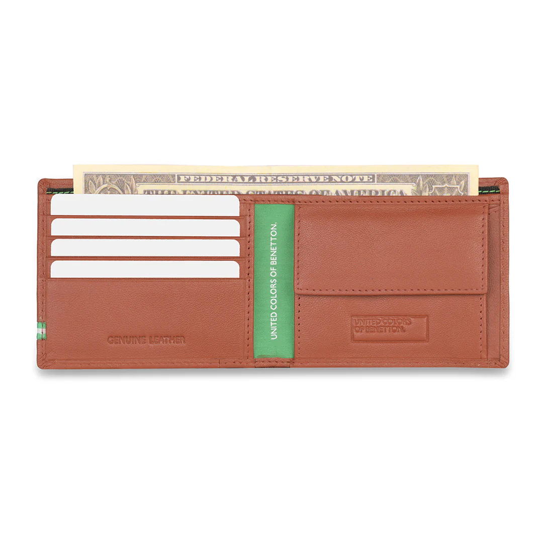 United Colors of Benetton Mace Men's Leather Global Coin Wallet - Image 5