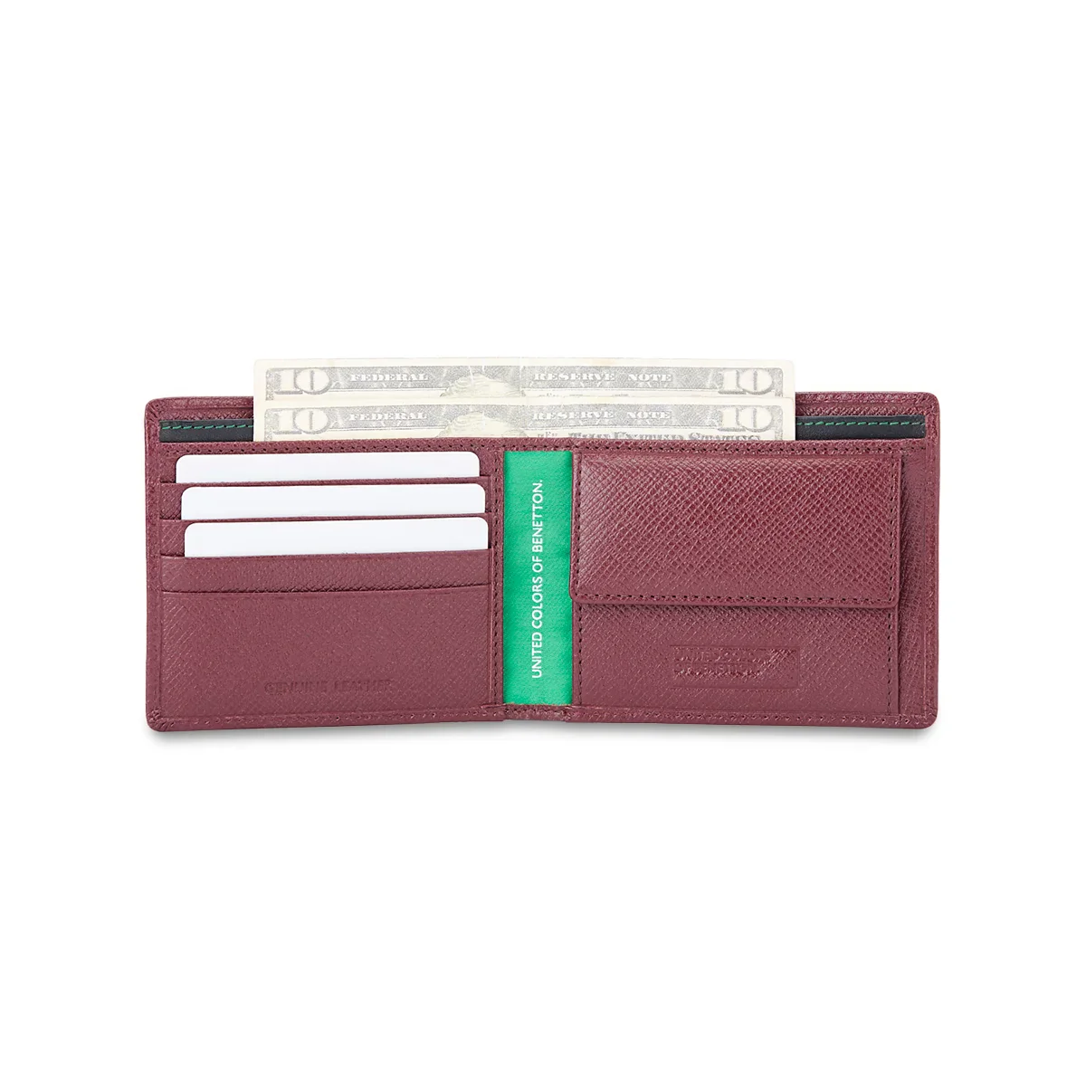 United Colors of Benetton Novara Men's Leather Global Coin Wallet - Image 8
