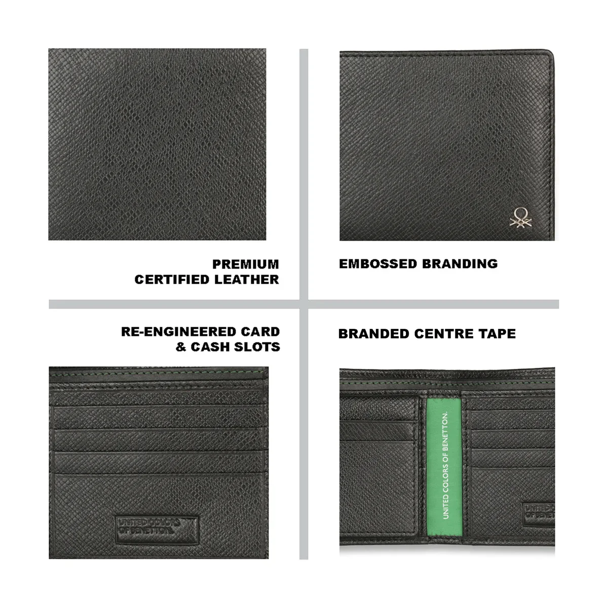 United Colors of Benetton Novara Men's Leather Passcase Wallet - Image 4