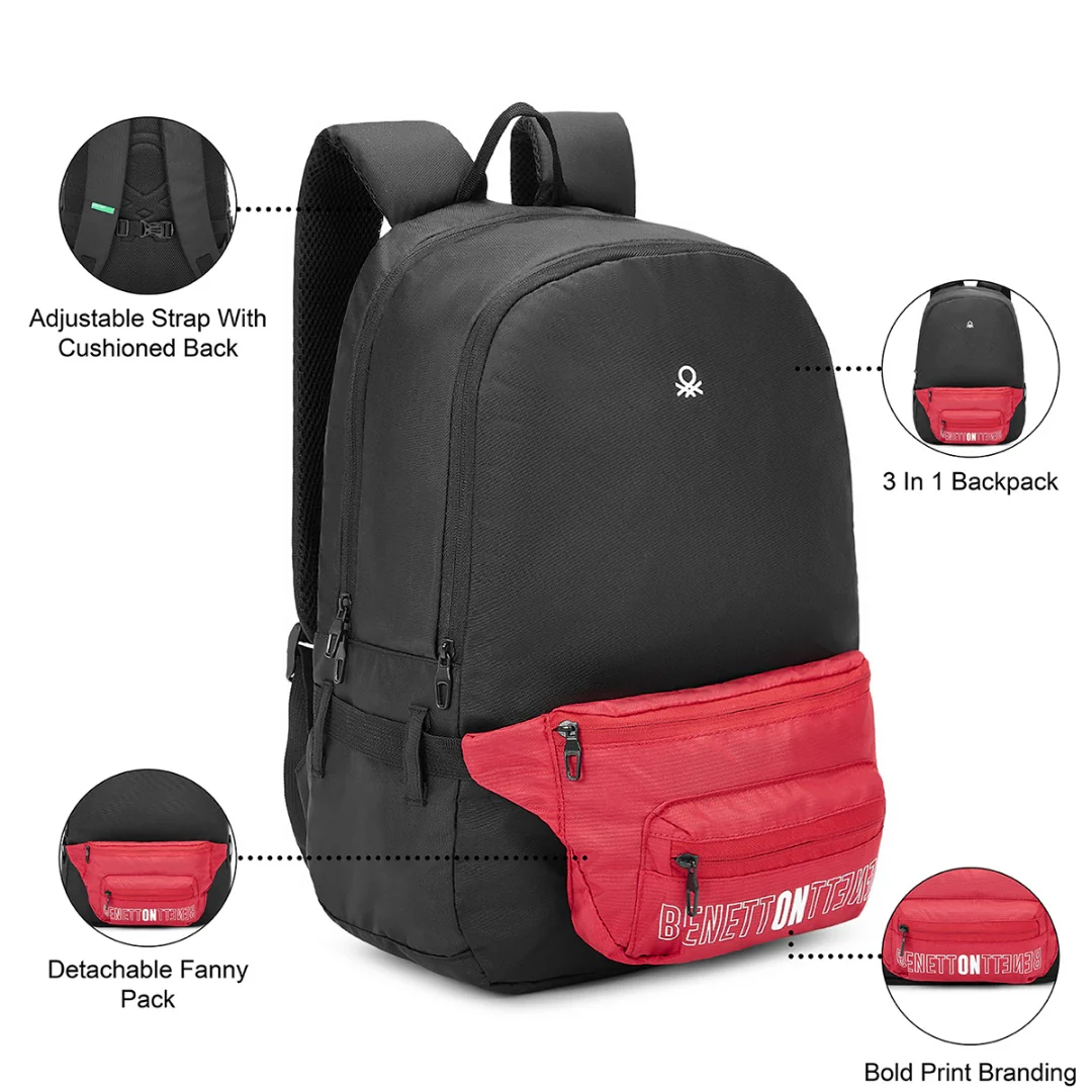 United Colors of Benetton Olivine Laptop Backpack - Image 4
