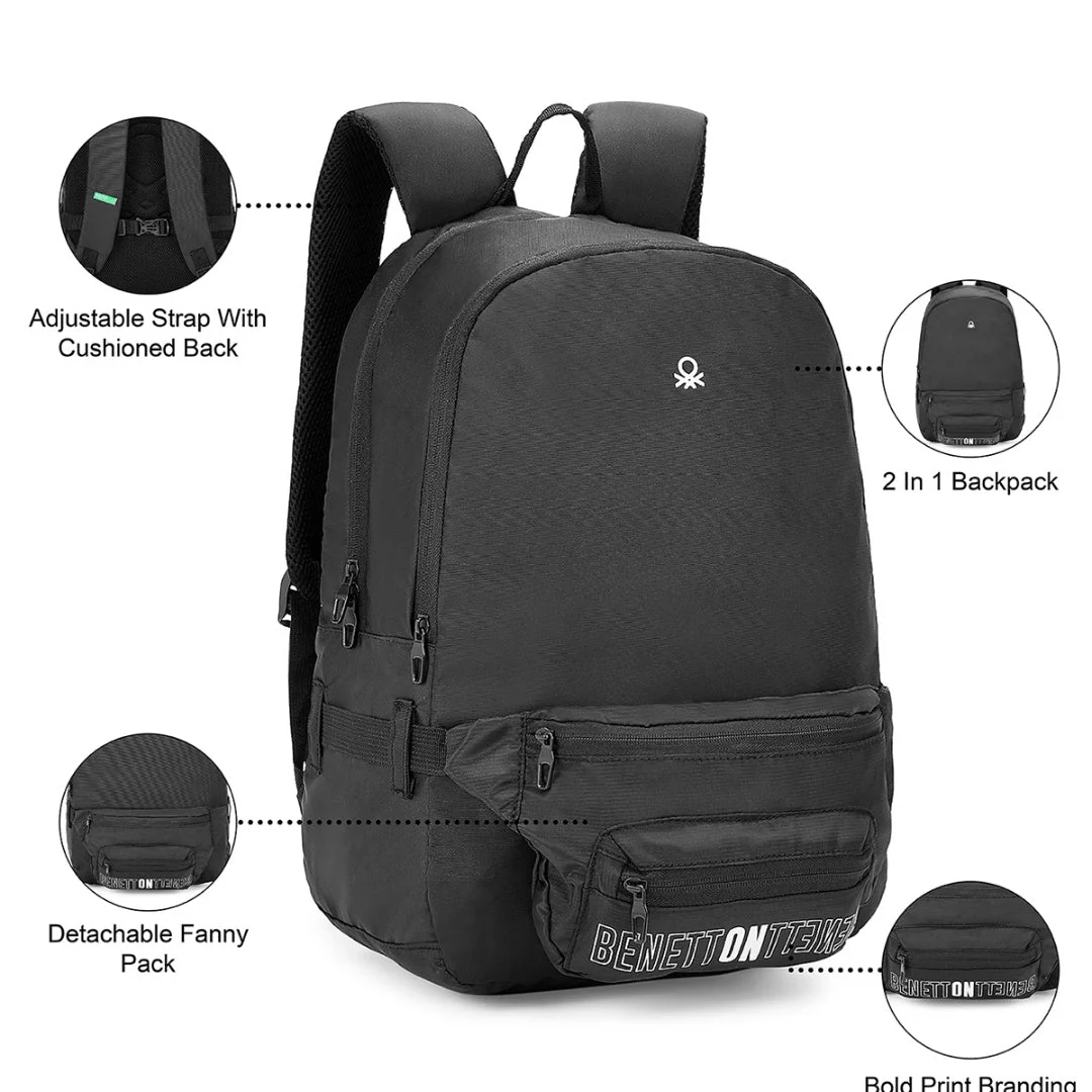 United Colors of Benetton Olivine Laptop Backpack - Image 4