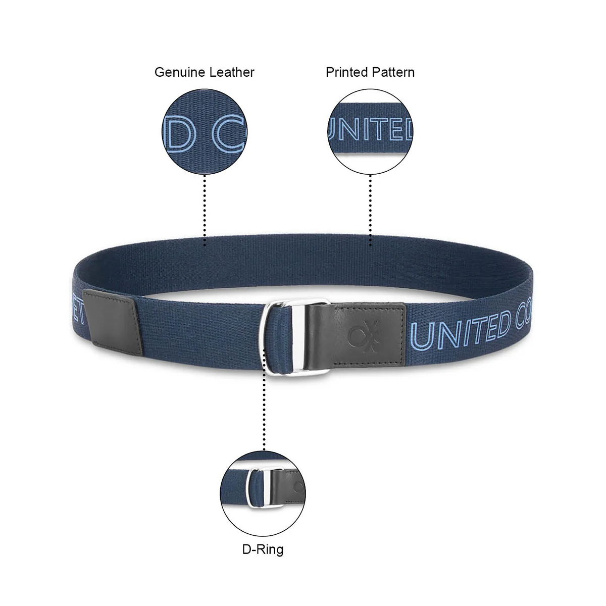 United Colors of Benetton Quinto Men's Leather Non Reversible Belt - Image 24